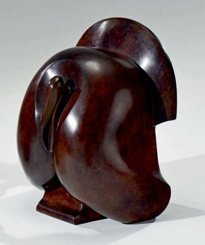 Ferdinand PARPAN (1902-2004) Le dindon
Épreuve de bronze à patine brune nuancée,...