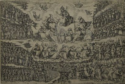 null Daniel HOPFER (1470 - 1526) " Le Jugement dernier " Epreuve sur vergé, du 1er...