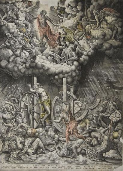 null Giovanni Benedetto CASTIGLIONE (1609 - 1664) " Découverte des corps de saint...