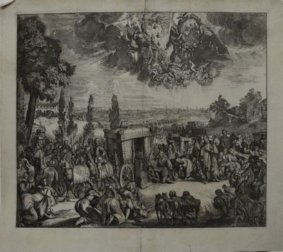 null ECOLE DU NORD - XVIIe siècle Lot de 8 gravures dont : - Romeyn de HOOGHE (1646...