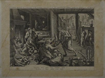 null ECOLE DU NORD - XVIIe siècle Lot de 8 gravures dont : - Romeyn de HOOGHE (1646...