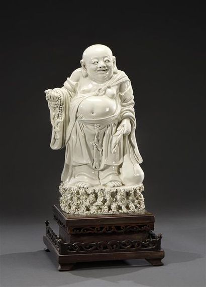 null CHINE - Epoque de la République - MINGUO (1912 - 1949) Statuette de Budai en...