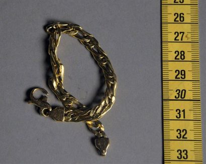null Bracelet en or jaune 18K (750°/°°) maille gourmette. Poids : 8,8 g