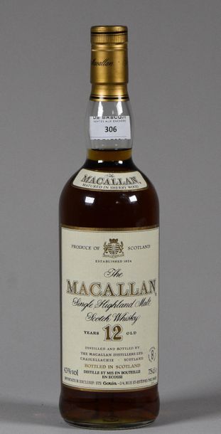 null 1 B WHISKY 12 ANS D'ÂGE 75 Cl 43° (étui) Macallan NM