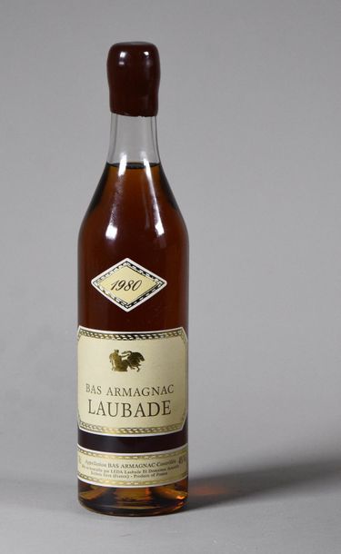 null 1 B BAS ARMAGNAC (mise en bouteille en mars 2000) Château de Laubade 1980