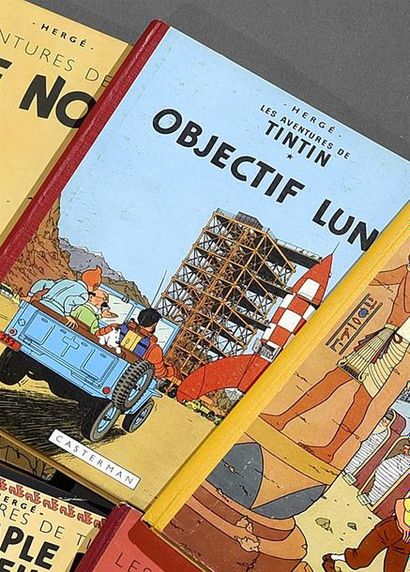 null HERGE TINTIN 16. Objectif Lune. B20 bis. Casterman 1957. Très bel exemplaire...
