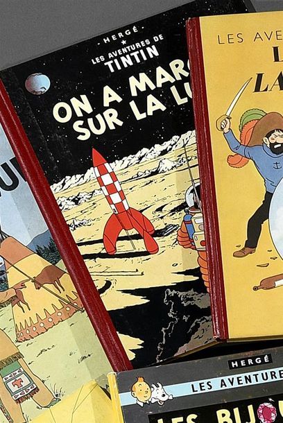 null HERGE TINTIN 17. On a marché sur la lune. B21. Edition française. Casterman...