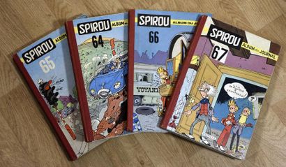 null Reliures éditeur du Journal Spirou n° 64, 65, 66 et 67 Etat d'usage / Bel état....