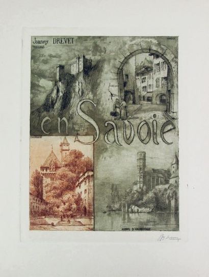 DREVET (Joanny). EN SAVOIE.
Chambéry, Dardel, 1923. Recueil in-4°, en feuilles, couverture...
