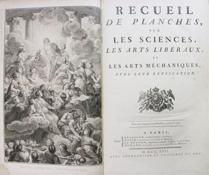 [DIDEROT - D'ALEMBERT]. ENCYCLOPÉDIE OU DICTIONNAIRE RAISONNÉ DES SCIENCES, des Arts...