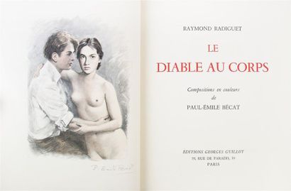 RADIGUET (R.). LE DIABLE AU CORPS.
Paris, Georges Guillot, 1957. In-4°, demi-maroquin...