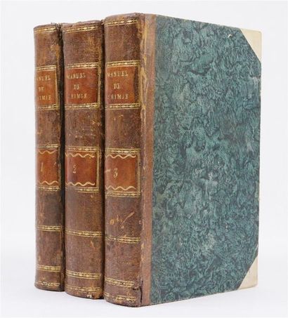 BOUILLON - LAGRANGE. MANUEL D'UN COURS DE CHIMIE.
Paris, Klostermann, 1812. 3 volumes...