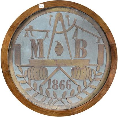 null Travail de Maître Tonnelier, monogrammé et daté 1866 D : 46 cm