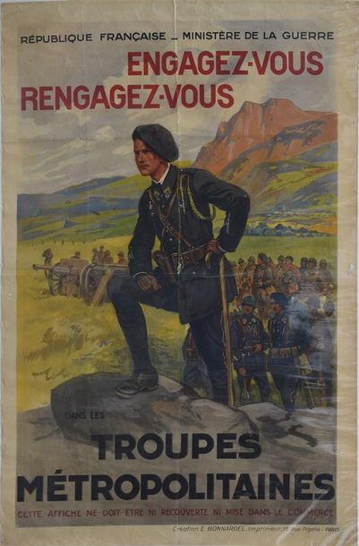 null D'après Maurice TOUSSAINT (1882-1974) Engagez-vous Rengagez-vous dans les Troupes...