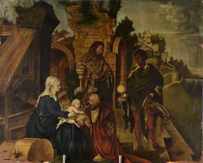 null D'après DURER L'Adoration des Mages d'Après Albrecht Dürer Huile sur panneau...