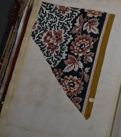 null Album d'échantillons de mouchoirs de cou imprimés, Printemps 1879 et 1880, Alsace,...