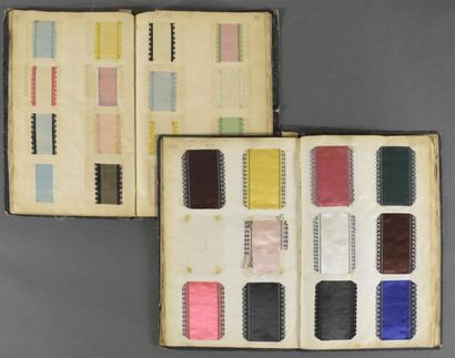 null Deux albums d'échantillons de rubans, stéphanois, Eté 1851 et Hiver 1852, rubans...