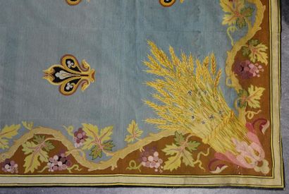 null Tapis de Choeur en tapisserie au point, fin du XIXe siècle, tapisserie laine...