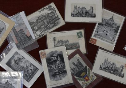 null Villes et monuments, France, Europe, Japon, début du XXe siècle, 36 cartes postales...