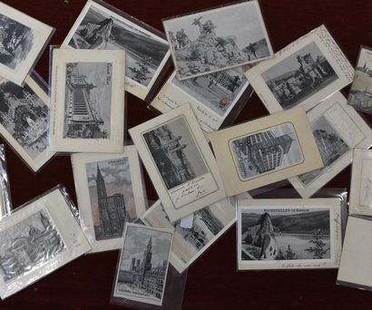 null Villes et monuments, France, Europe, Japon, début du XXe siècle, 36 cartes postales...