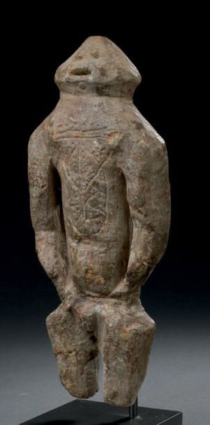 null Statue Vere (?) - NIGERIA Pierre
H. 20,5 cm
Installés à l'est de la Benoué,...