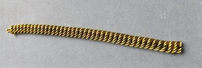null Bracelet articulé en or jaune 750 millièmes, les maillons de forme géométrique,...