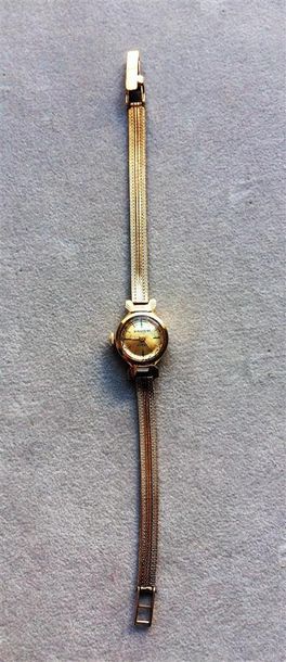 REGLIA Montre-bracelet de dame, en or jaune 750 millièmes, la montre de forme ronde,...