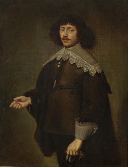 null Ecole HOLLANDAISE dans le goût de Gonzales COQUES (1614-1684)

Portrait d'homme

Huile...