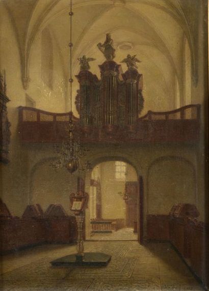 null Gustaaf Antoon F. HEYLIGERS (1828-1897)

Intérieur d'église 

Huile sur toile...