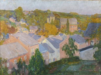 null Fernand LANTOINE (1876/78-c.1955)

Vue du village aux toits violets 

Huile...