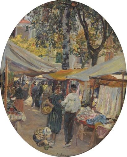 null Louis FLOUTIER (1882-1936) 

Rencontre au marché de Saint-Jean-de-Luz

Huile...