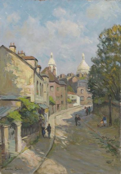 null Lucien BARVI (actif au XXème siècle)

Vue de Montmartre

Huile sur toile

H....