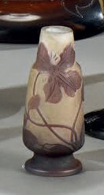 Établissements GALLÉ (1904-1936) Clématites
Réunion de deux vases miniatures; l'un...
