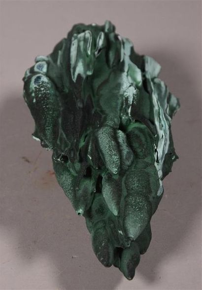 null STALACTITE MALACHITE ZAIRE MINE DE L'ETOILE (17cm) TRES ESTHETIQUE