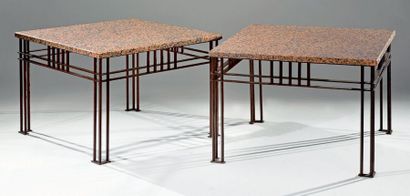 JEAN-MICHEL WILMOTTE (NÉ EN 1948) Paire de tables d'appoint de la collection «Attila»,...