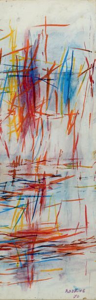 Jean BAZAINE (1904-2001) Sans titre, 1970
Pastel et aquarelle, signé et datée en...