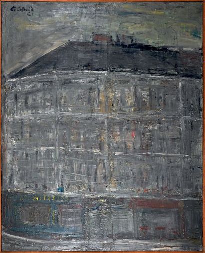 Erich SCHMID (1908-1984) Angle de rue à Paris, 1961
Huile sur toile, signée et datée...