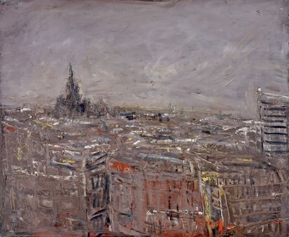 Erich SCHMID (1908-1984) La Ville, 1973
Huile sur toile, signée et datée au crayon...