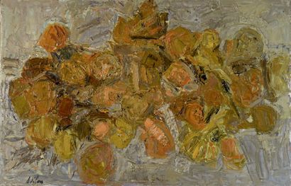 Georges ADILON (1928-2009) Grande nature morte aux oignons
Huile sur toile, signée...