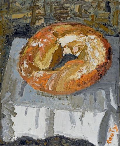 Jean COUTY (1907-1991) La Couronne de pain
Huile sur toile, signée en bas droite
H....