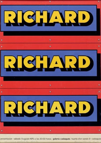RICHARD HAMILTON (1922-2011) Advertisement (Richard), 1975
Affiche d'exposition à...
