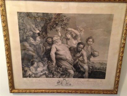 null *D'après Rubens, gravé par Nicolas de Launay (1739-1792) Marche de Silène Eau...