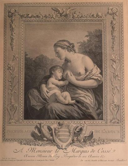 null *Jacques COUCHÉ (1759-1836) d'après Lagrenée L'éducation de l'Amour Suite de...