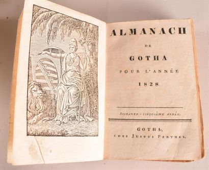 null Un lot de 33 livres anciens et du XIXe siècle Dont Almanach de Gotha (1828),...