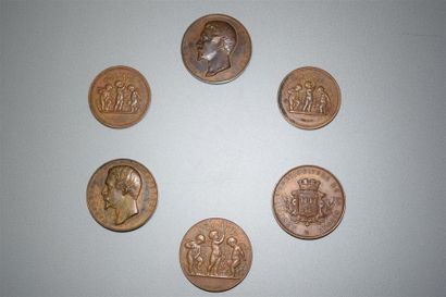 null Six médailles en bronze de concours horticoles.
XIXe siècle MH