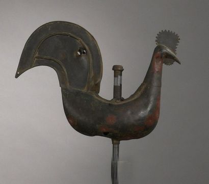 null Coq de clocher en cuivre à coques soudées, queue plate cannelée
Belgique, XIXe...