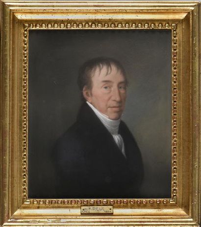 Johann Lorenz KREUL (1765-1840) Portrait d'homme
Pastel, signé à droite "Kreul"
H....