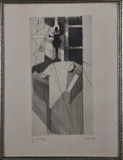 Jean COUY (1910-1983) La mort
Gravure signée en bas à droite, titrée et numérotée...
