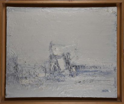 Rémy ARON (Né en 1952) Sans titre
Huile sur toile signée en bas à droite
H. 38 cm...