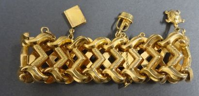 null Bracelet à pendeloques en or jaune 750°/°° Poids : 33,7 g